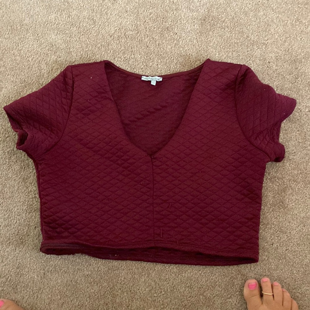 Extra large, maroon crop top